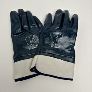 Safeguard Dark Bluish Green PVC Glove Safety Cuff For Garbage Pick Up and‎ Oil